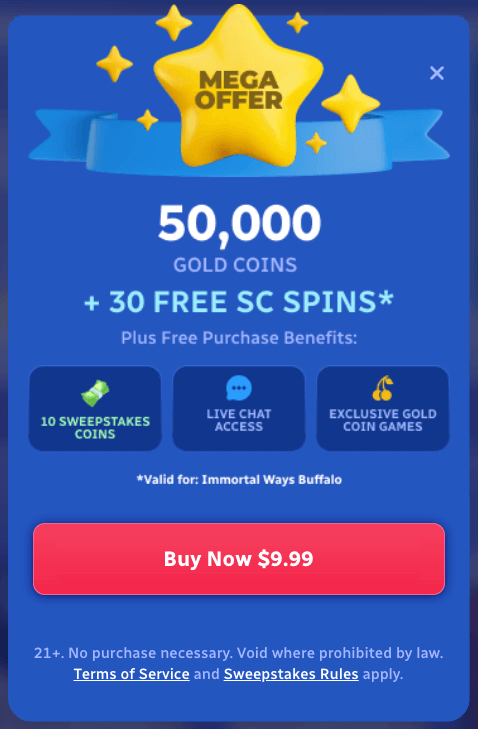 SpinBlitz first purchase discount